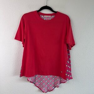 Purificacion Garcia Women's Split Multi Print Asymmetrical‎ Blouse